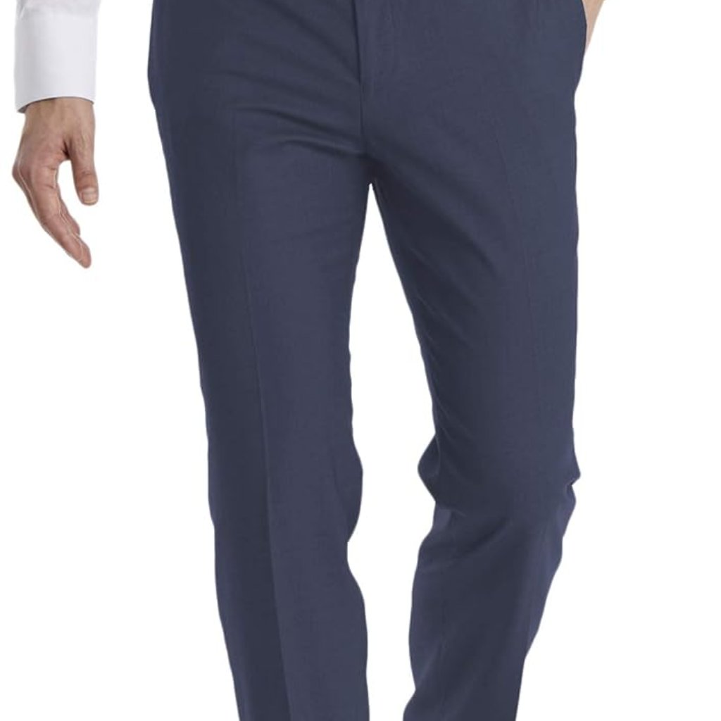 Sleek Men's Performance Stretch Dress Pants | Size 34w X 30l, Flat Front Design